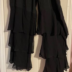 Palazzo pants. XLT black rayon.